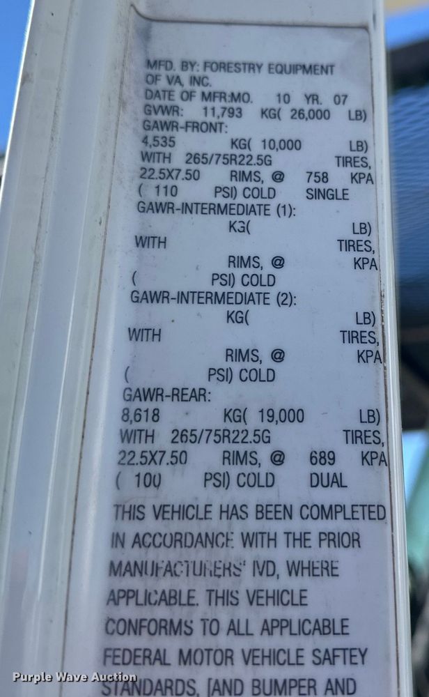 image for item NJ9414 2008 International  4300 forestry bucket truck