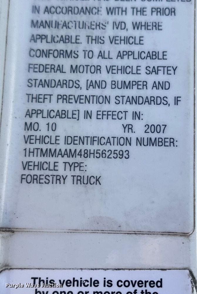 image for item NJ9414 2008 International  4300 forestry bucket truck