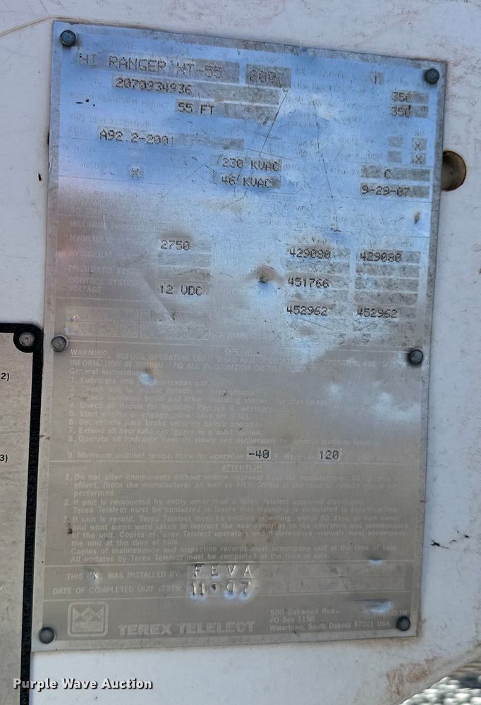 image for item NJ9415 2008 International  4300 forestry bucket truck