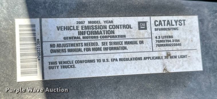 image for item NJ9417 2007 GMC Sierra 1500 pickup truck