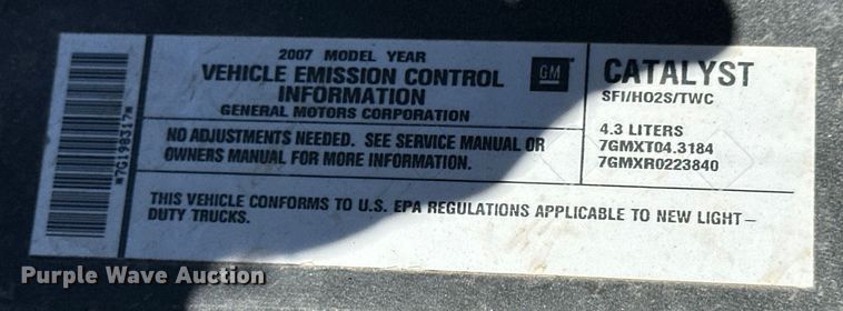 image for item NJ9419 2007 GMC Sierra 1500 pickup truck