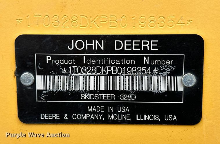image for item NJ9488 2011 John Deere 328D skid steer loader