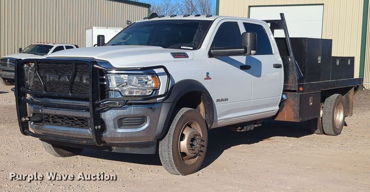 image for item NZ9332 2020 Dodge Ram 5500HD Crew Cab flatbed truck