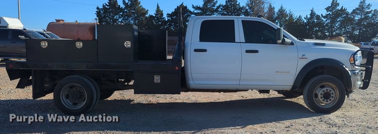 image for item NZ9332 2020 Dodge Ram 5500HD Crew Cab flatbed truck