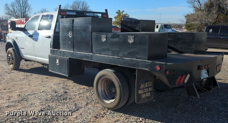 image for item NZ9332 2020 Dodge Ram 5500HD Crew Cab flatbed truck