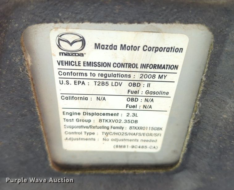 image for item NZ9373 2008 Mazda Mazda 6 