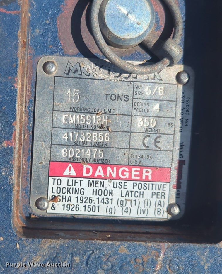 image for item NZ9422 Crane attachments