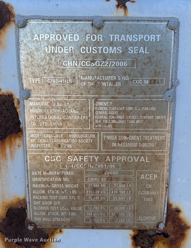 image for item OA9690 Shipping container