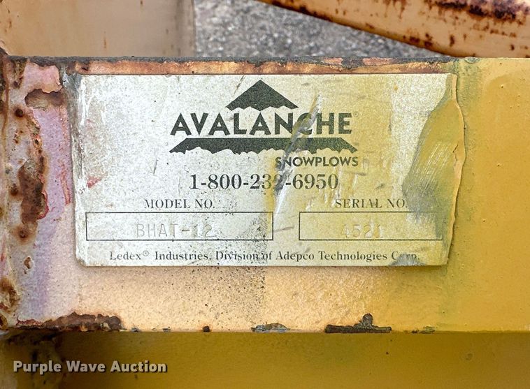 image for item OF9328 Avalanche  BHAT-12 skid steer snow pusher