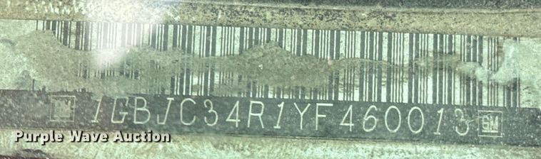 image for item OJ9685 2000 Chevrolet C3500 utility bed pickup truck