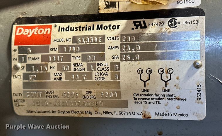 image for item OM9976 Dayton  Speedaire air compressor