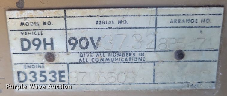 image for item DG0419 1976 Caterpillar  D9G dozer