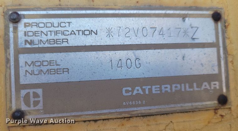 image for item DG0420 1984 Caterpillar  140G motor grader