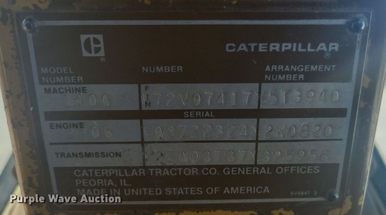image for item DG0420 1984 Caterpillar  140G motor grader