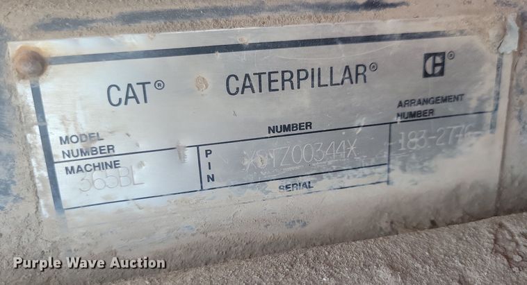 image for item DG0428 2000 Caterpillar 365BL excavator