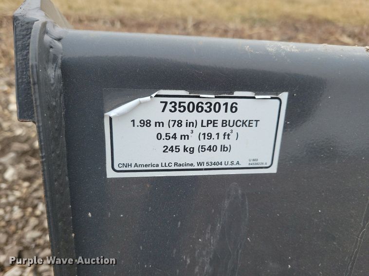 image for item DG0433 CNH skid steer bucket
