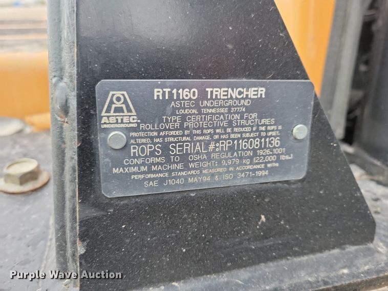 image for item DG0436 2008 Astec RT1160 trencher