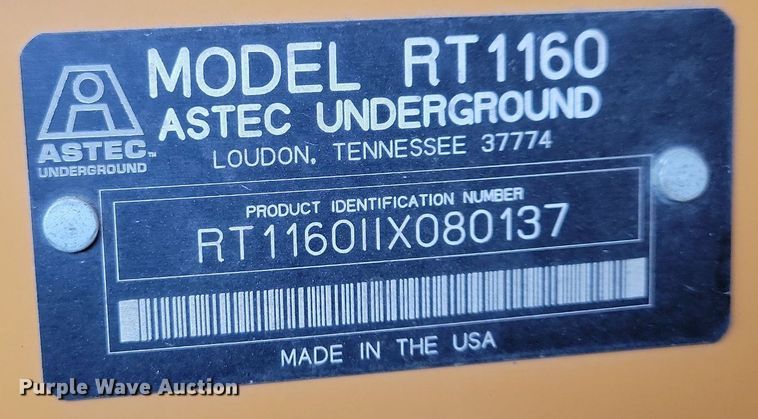 image for item DG0436 2008 Astec RT1160 trencher