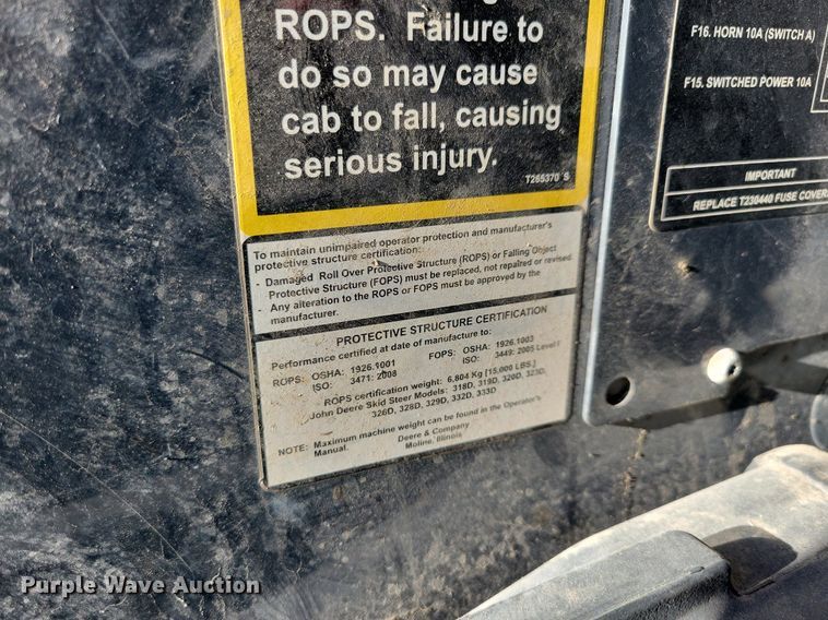 image for item DG0578 2012 John Deere 326D skid steer loader