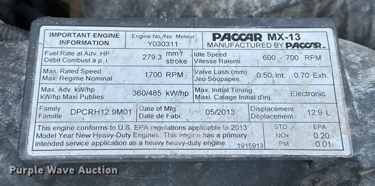 image for item DG4277 2014 Peterbilt 365 crane truck