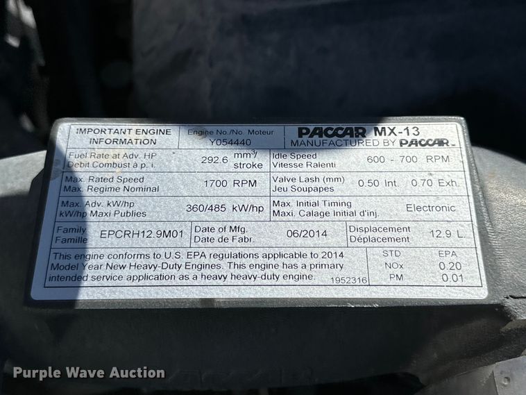 image for item DG4278 2015 Peterbilt  365 crane truck