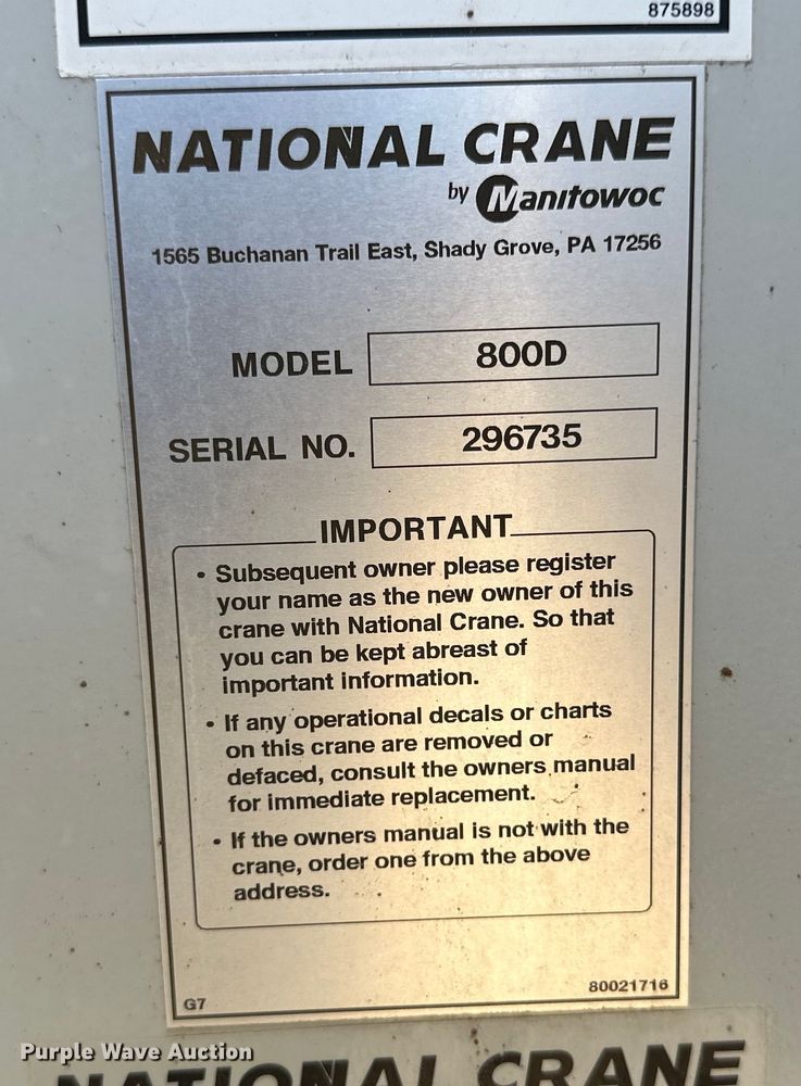 image for item DG4279 2012 Peterbilt 365 crane truck