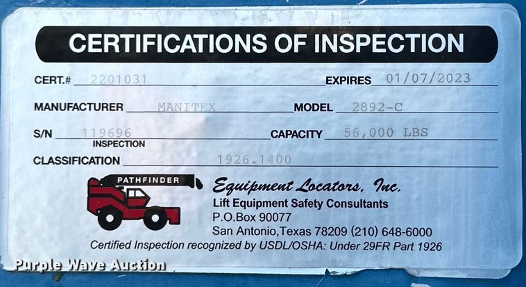 image for item DG4280 2016 Peterbilt 365 crane truck