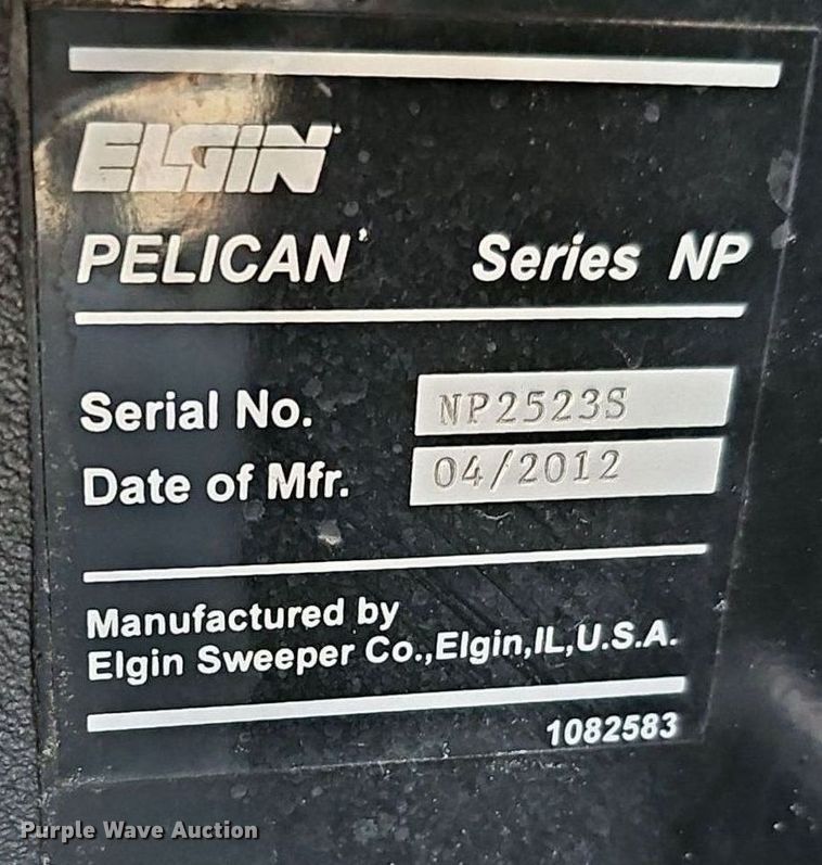 image for item DK0675 2012 Elgin Pelican Series NP sweeper