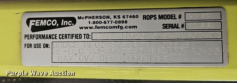 image for item DK0677 2002 Broce Broom RC350 broom