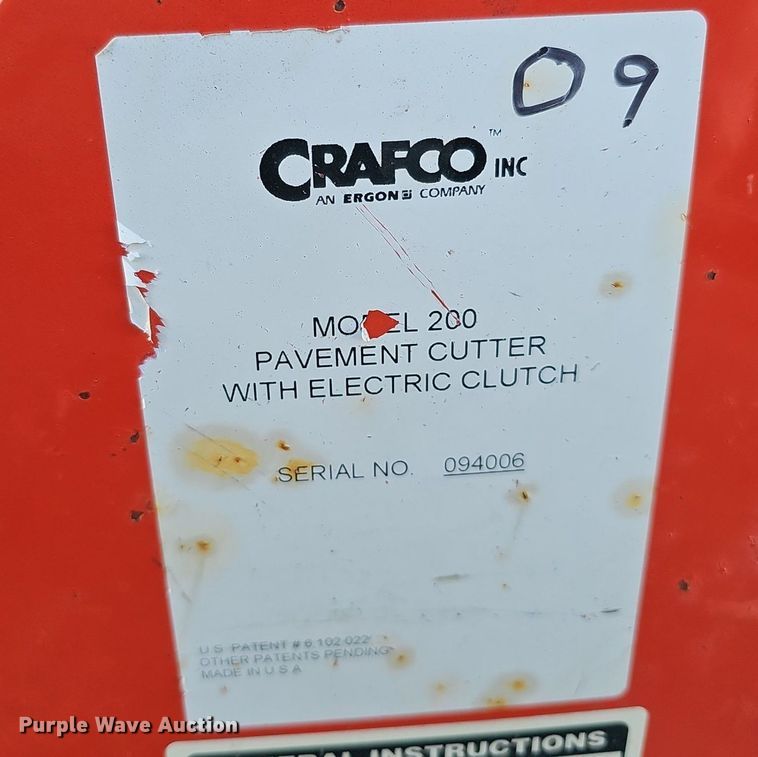 image for item DK0691 Crafco 200 pavement cutter