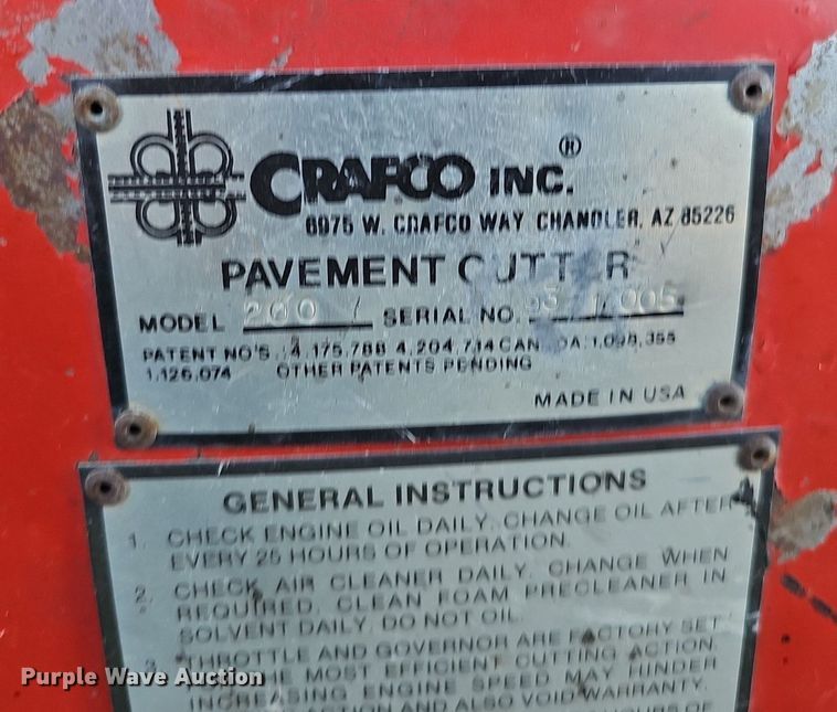 image for item DK0692 Crafco 200 pavement cutter