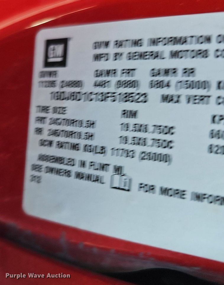 image for item DK0695 2003 GMC C6500 flatbed truck