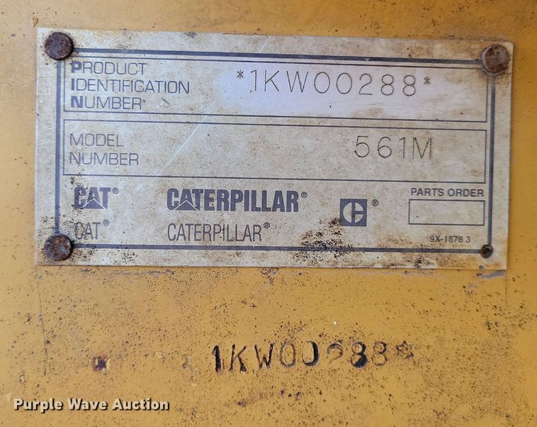image for item DK4197 1999 Caterpillar  561M pipelayer