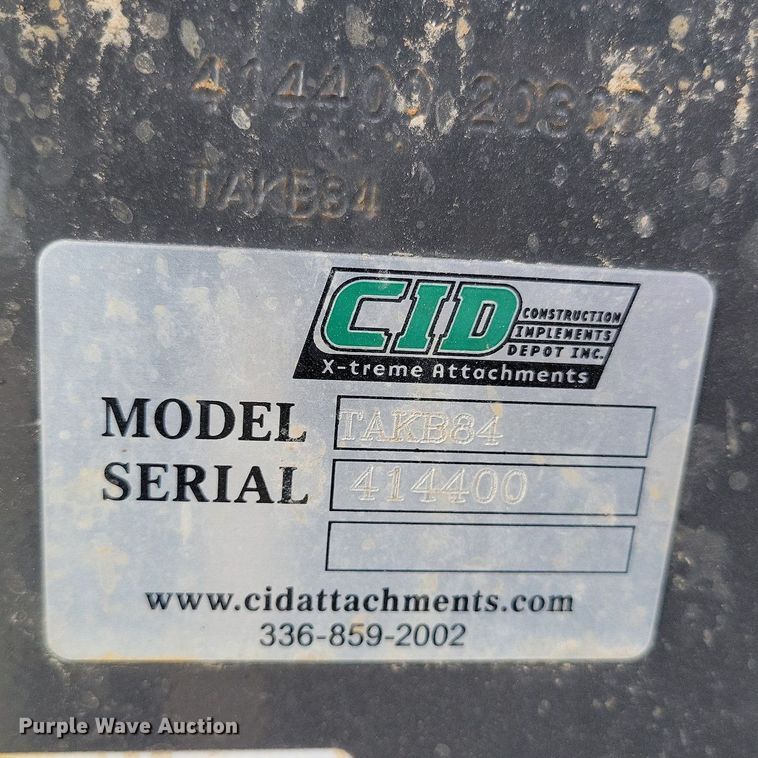 image for item DK4212 CID TAKB84 skid steer bucket