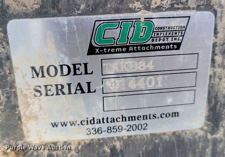 image for item DK4214 CID TAKB84 skid steer bucket