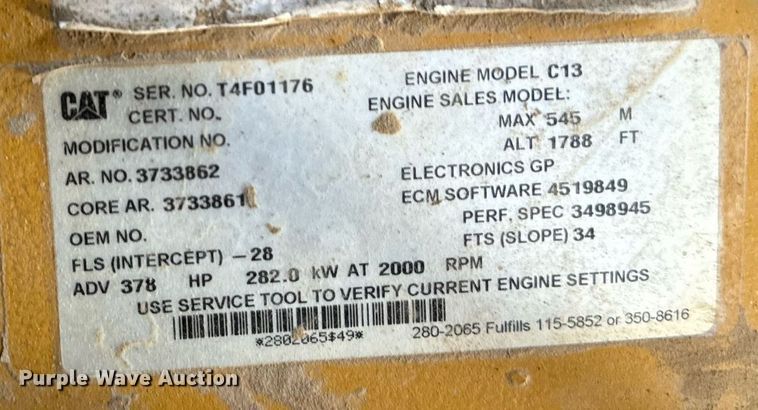 image for item DL4402 2014 Caterpillar 627K conventional scraper 