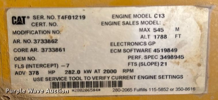 image for item DL4403 2014 Caterpillar 627K conventional scraper 