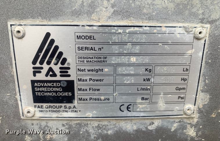 image for item DM7773 2015 FAE MTM-225 soil stabilizer / reclaimer