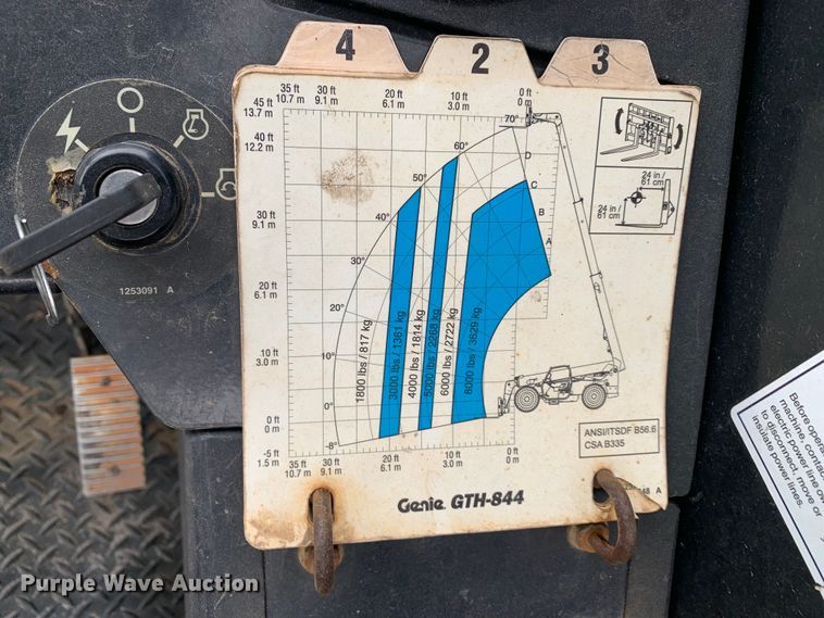 image for item DM7781 2016 Genie GTH-844 telehandler