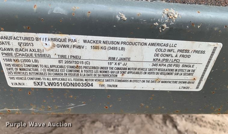 image for item DM7782 2013 Wacker LTW20Z1 light plant