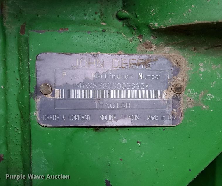 image for item DQ6021 1991 John Deere 8760 4WD tractor