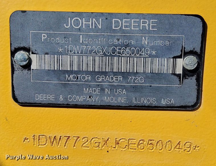 image for item DQ6027 2013 John Deere 772G motor grader