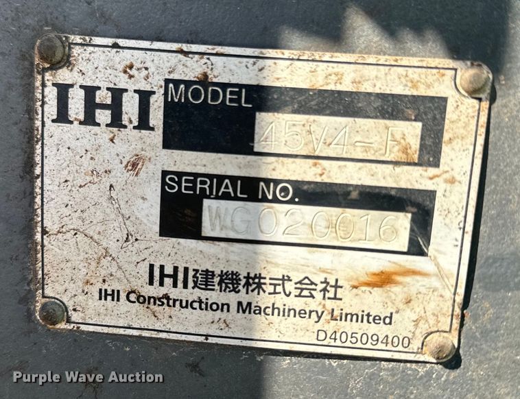 image for item DQ6754 2018 IHI 45V4-F mini excavator