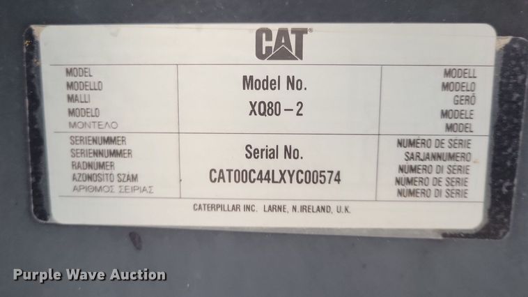 image for item DR7886 2006 Caterpillar  XQ80-2 generator