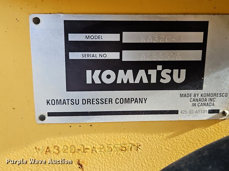 image for item DR8547 1996 Komatsu  WA320-1 wheel loader