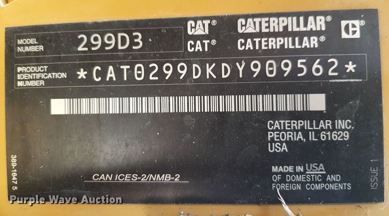 image for item DV9911 2023 Caterpillar 299D3 tracked skid steer loader