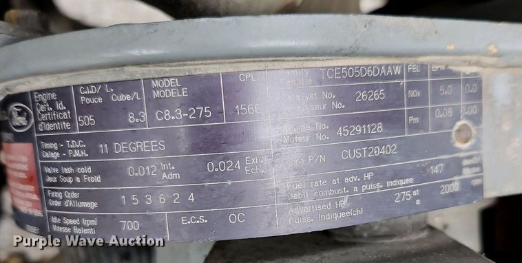 image for item EI3525 1996 Ford L8000 crane truck