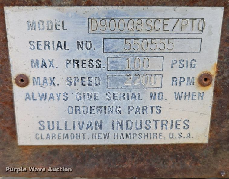 image for item EI3629 Sullivan  D90008SCE7PTO blasthole drill