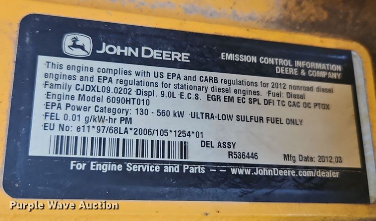image for item EI3632 2012 John Deere 350G LC excavator