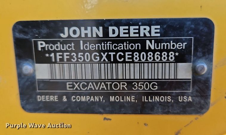 image for item EI3632 2012 John Deere 350G LC excavator